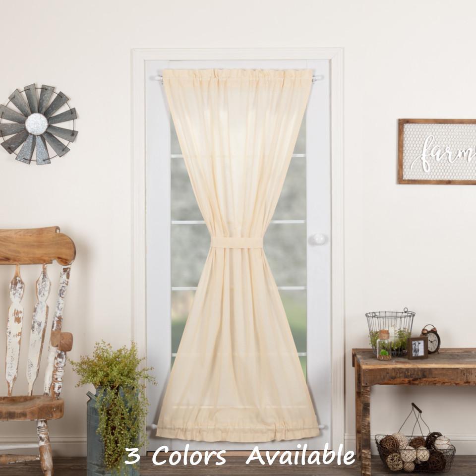 Tobacco Cloth Rustic Sheer Door Panel