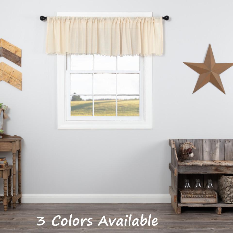 Tobacco Cloth Rustic Sheer Valance 90"