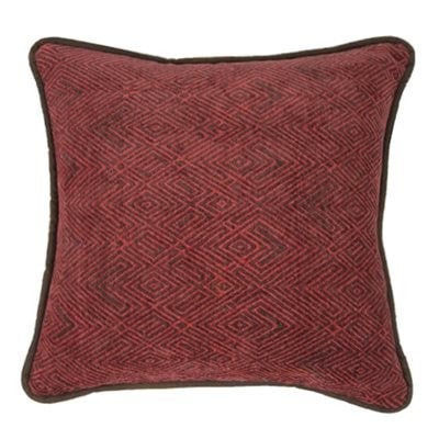 Wilderness Ridge Red Chenille Square Pillow