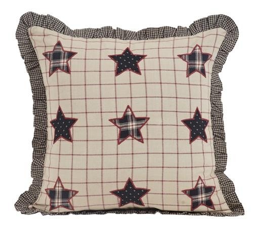 Bingham Star Fabric Toss Pillow with Applique Stars