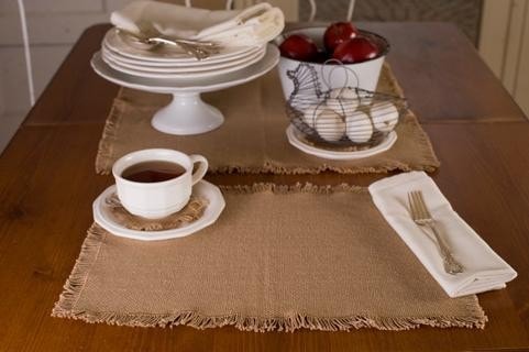 Burlap Natural Placemat Set of 6